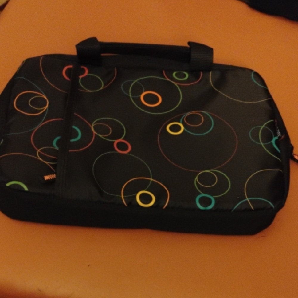 ICON Black Tablet Case with Multicolor Circle Print